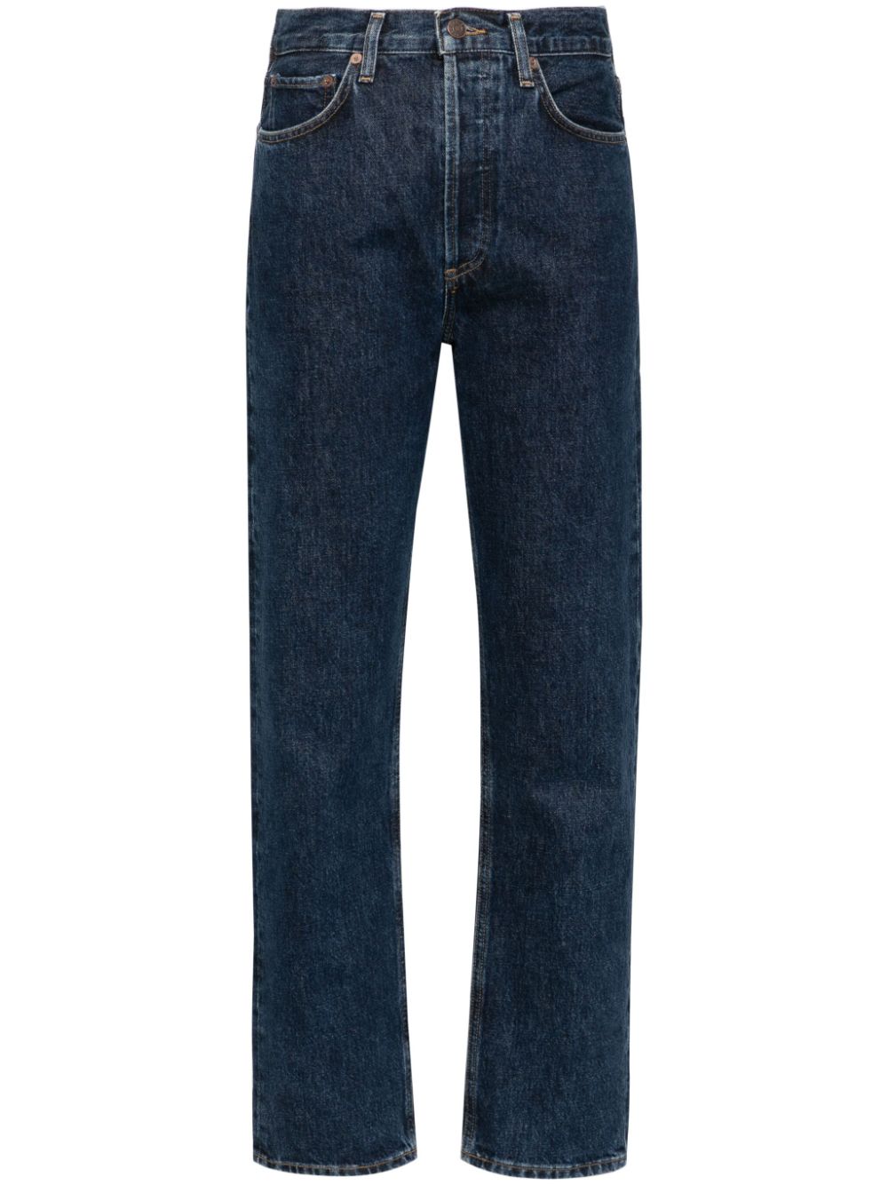 AGOLDE High waist straight jeans Blauw