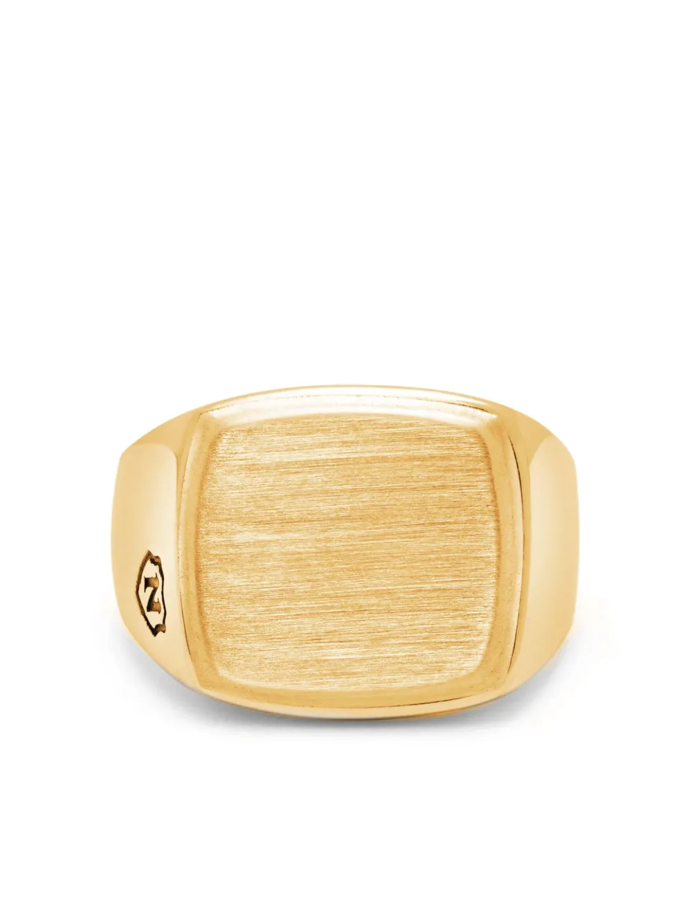 Nialaya Jewelry brushed signet ring - Goud