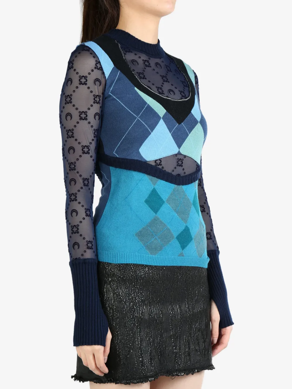 Marine Serre layered sweater | Jumpers | Image 2