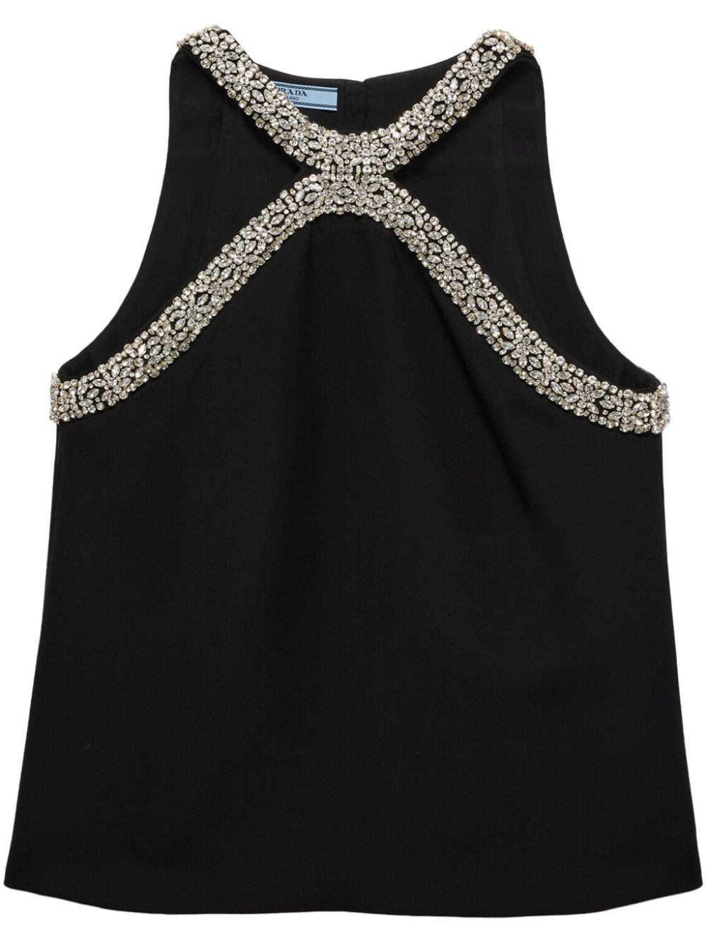 Prada crystal-embellished blouse – Black