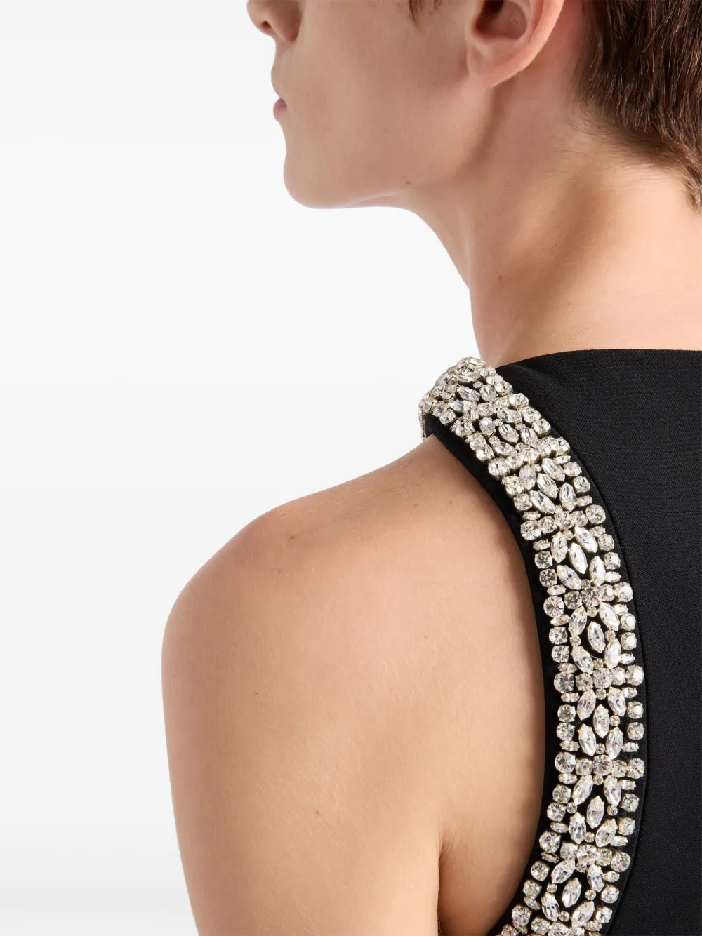 Prada Blouse verfraaid met kristallen Zwart