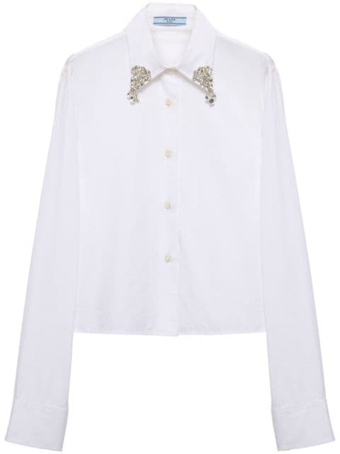 Prada Blouse verfraaid met kristallen