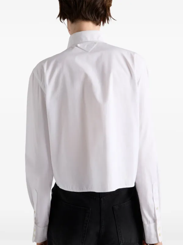 Prada ビジュートリム シャツ | ホワイト | FARFETCH JP Prada ビジュートリム シャツ | ホワイト | FARFETCH JP
