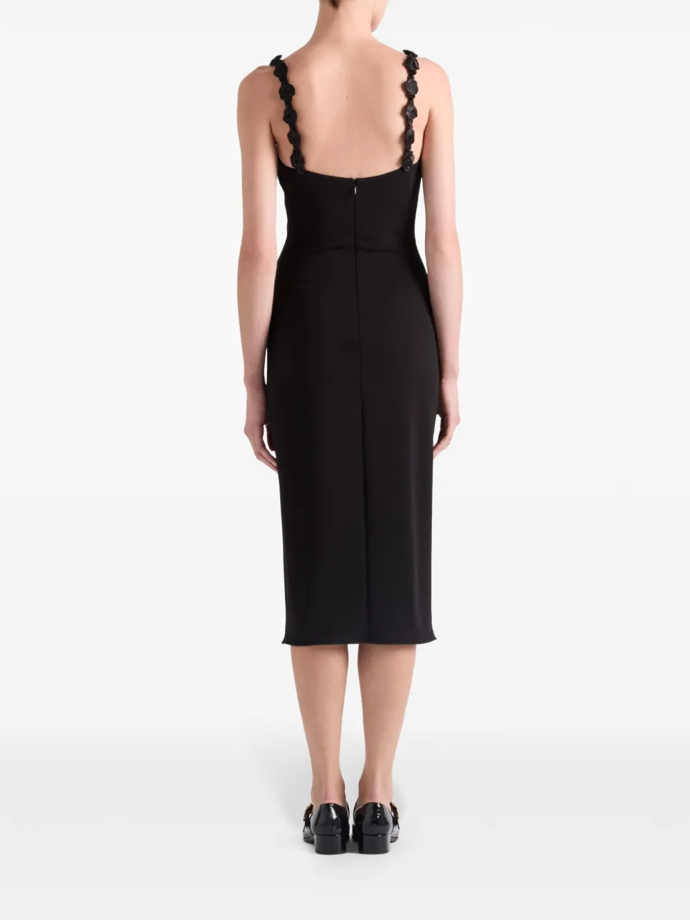 Prada Interlock crêpe jurk Zwart