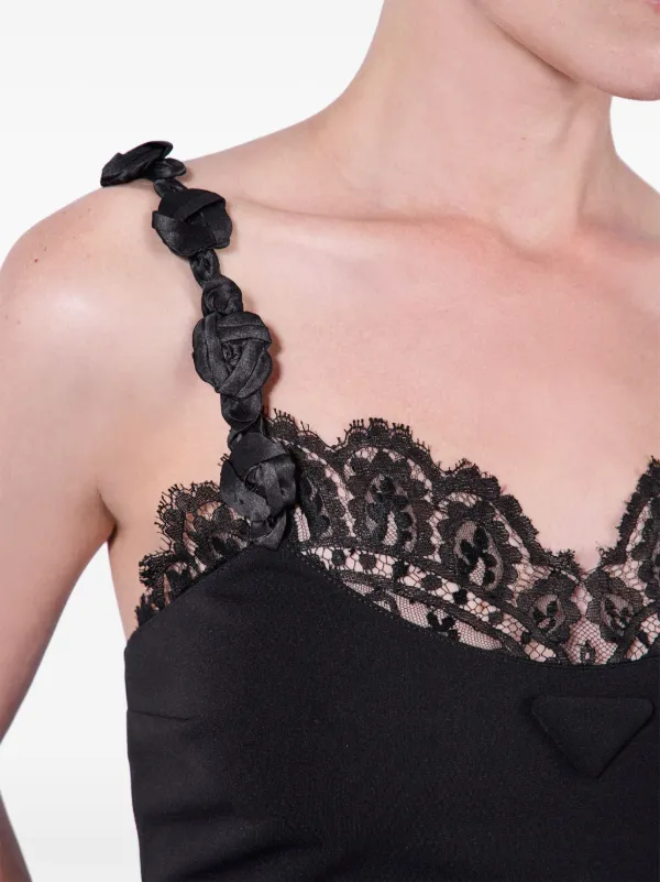 Prada Interlock Crêpe Dress | Black | FARFETCH