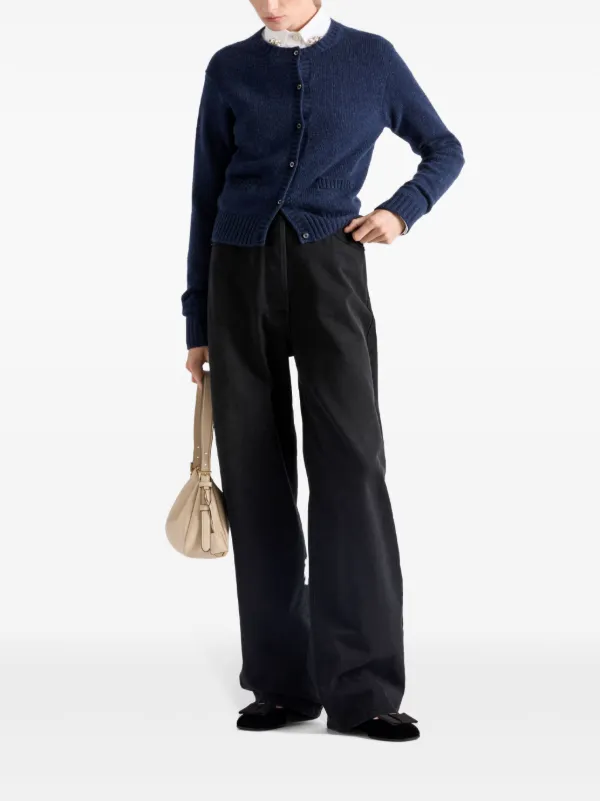 PRADA　wool & cashmere cardigan　NAVY Prada Cashmere Cardigan | Blue | FARFETCH PT