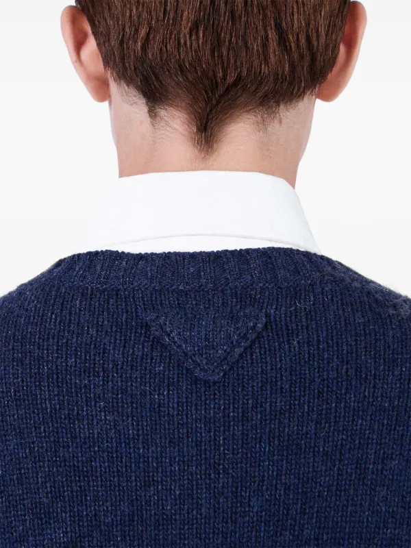 Prada Cashmere Cardigan | Blue | FARFETCH PT