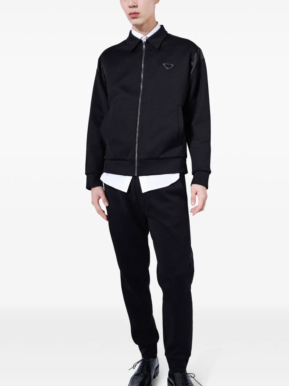Prada Duchesse trainingsbroek met detail Zwart
