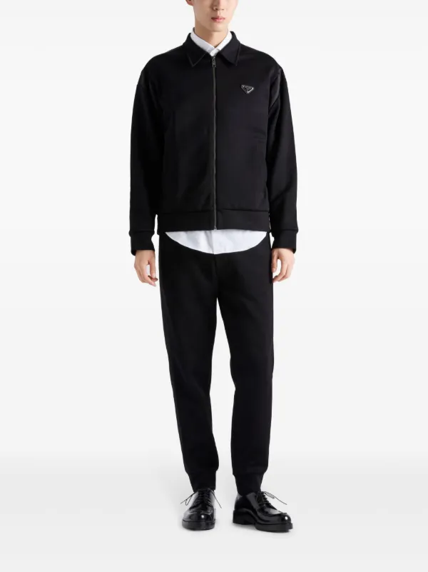 Prada Duchesse Detail Track Pants Black FARFETCH NO