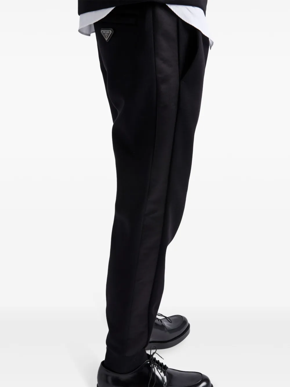 Prada Duchesse trainingsbroek met detail Zwart