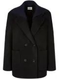 STUDIO TOMBOY detachable-knitted patch coat - Black