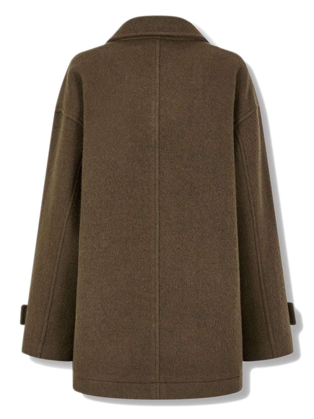 Shop Studio Tomboy Double-breasted Coat In Brown