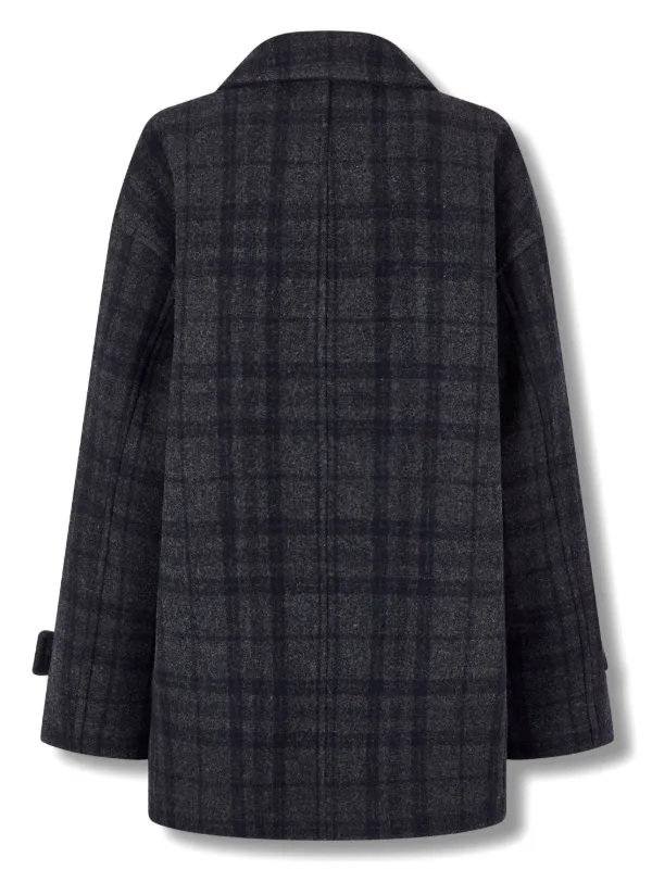 Studio Tomboy Checked Coat - Grey