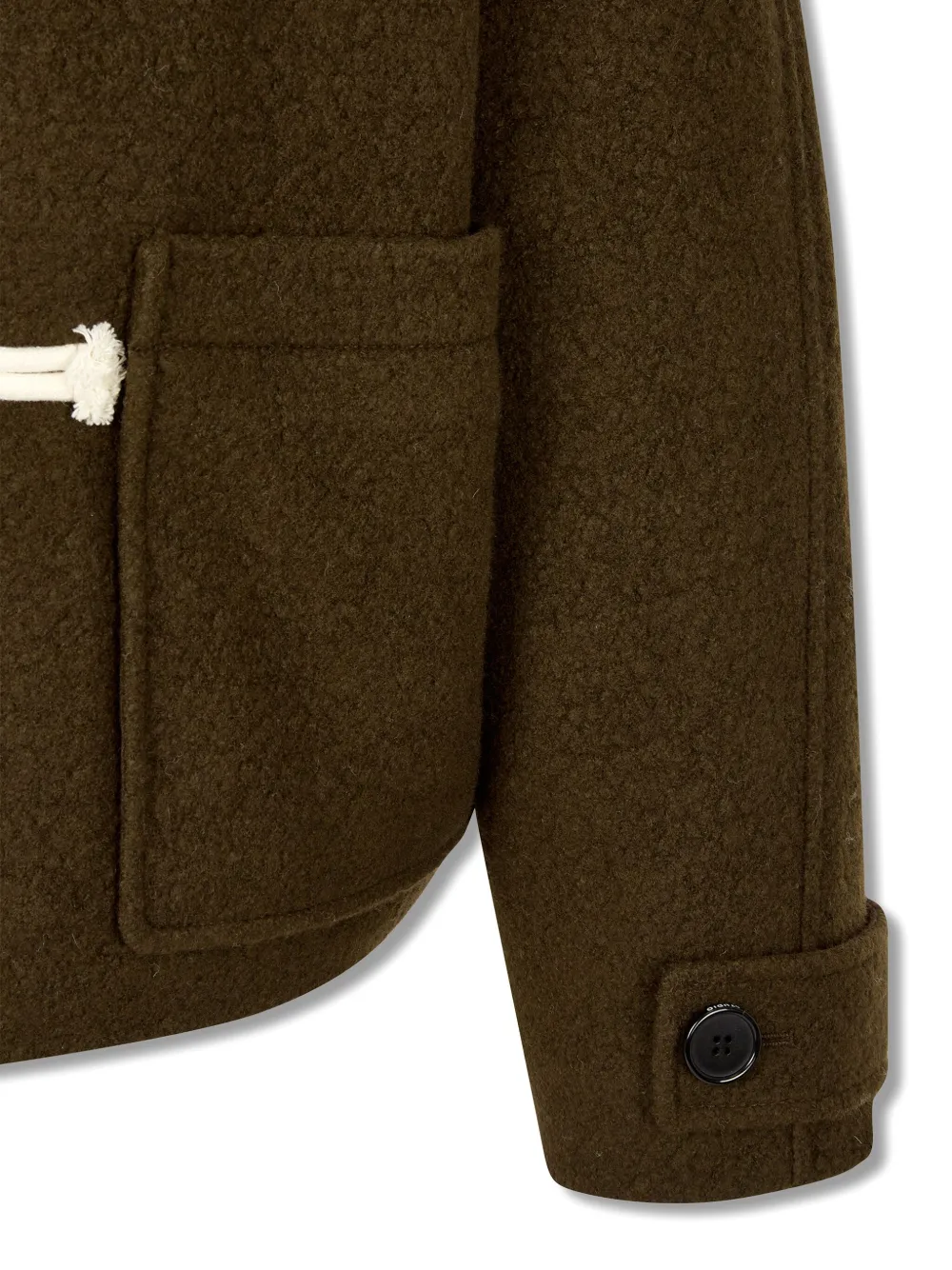 STUDIO TOMBOY Jack met houtje-touwtje sluiting en ronde hals Bruin