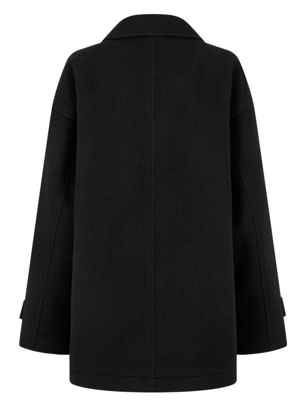 Shop Studio Tomboy Double-breasted Coat In Black