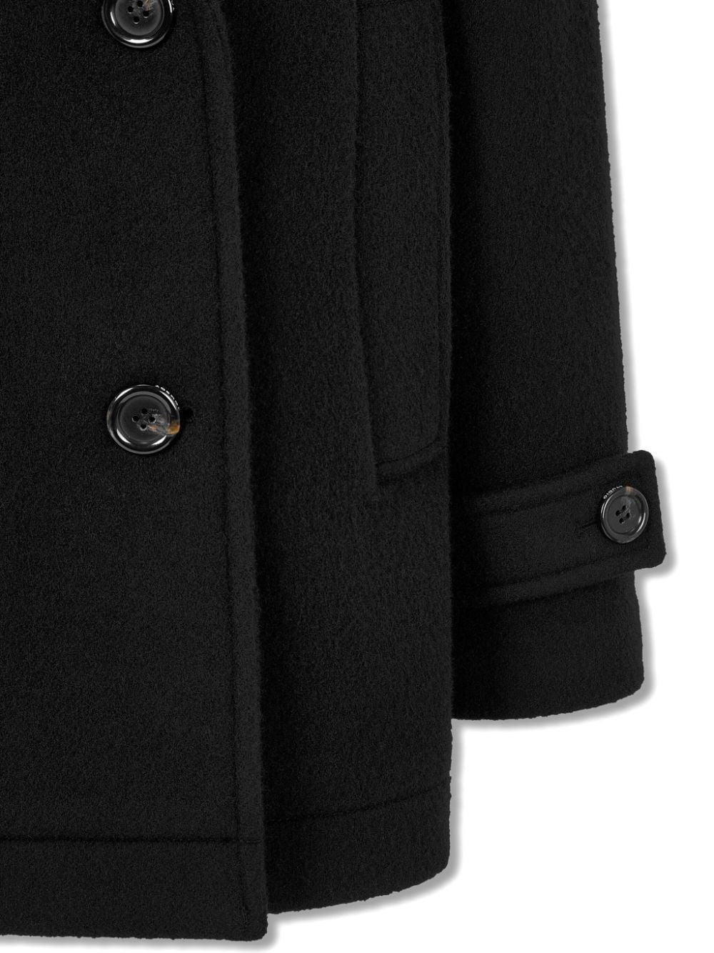 Shop Studio Tomboy Double-breasted Coat In Black