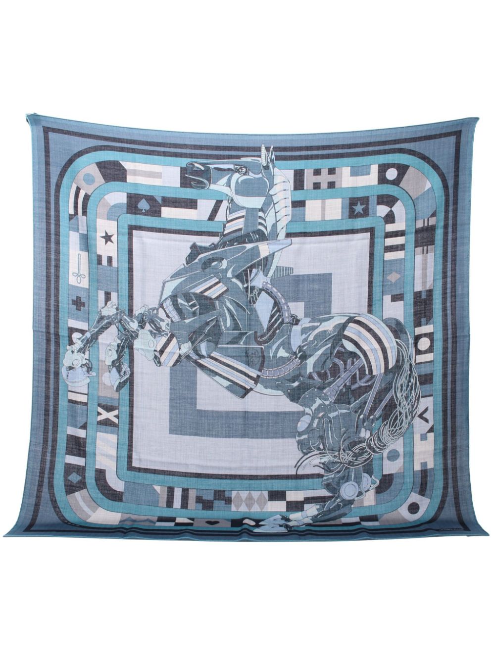 Hermès Pre-Owned 2010s Robocabar scarf - Blue