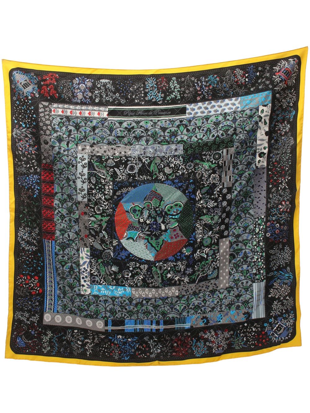 Hermès Pre-Owned 2000s Pique Fleuri De Provence scarf – Black