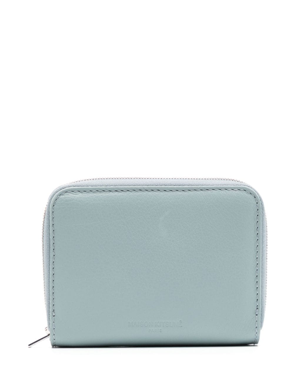 Shop Maison Kitsuné Cloud Zipped Wallet In Blue