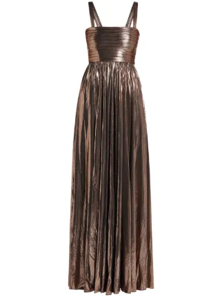 Retrofete Iris Gown Dress | Brown | FARFETCH
