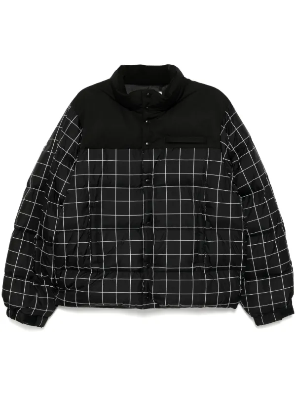 Undercover Checked Padded Jacket Black FARFETCH AO