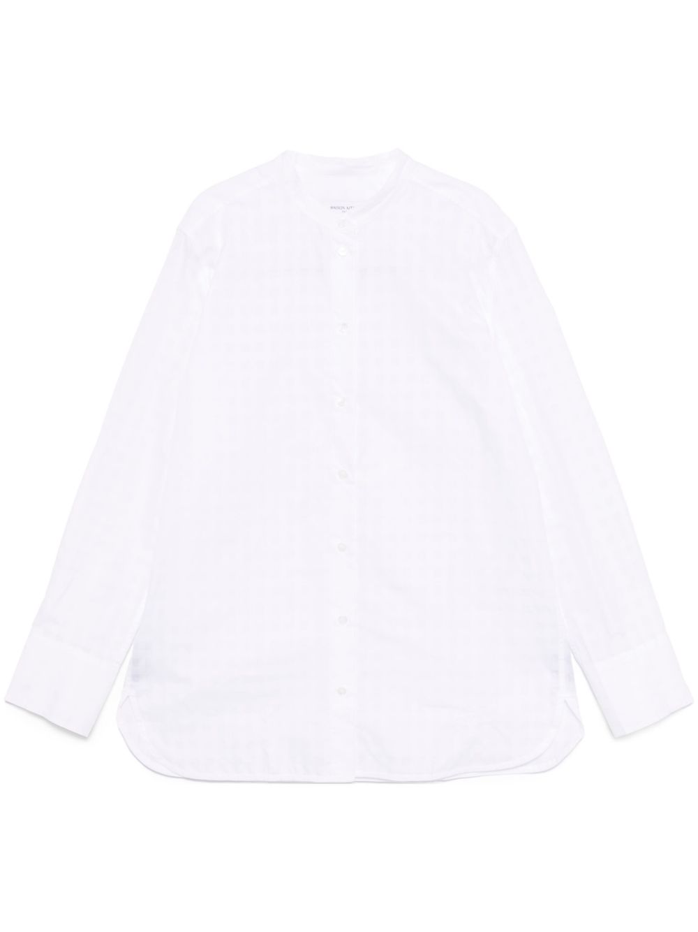 Maison Kitsune grid pattern shirt Women