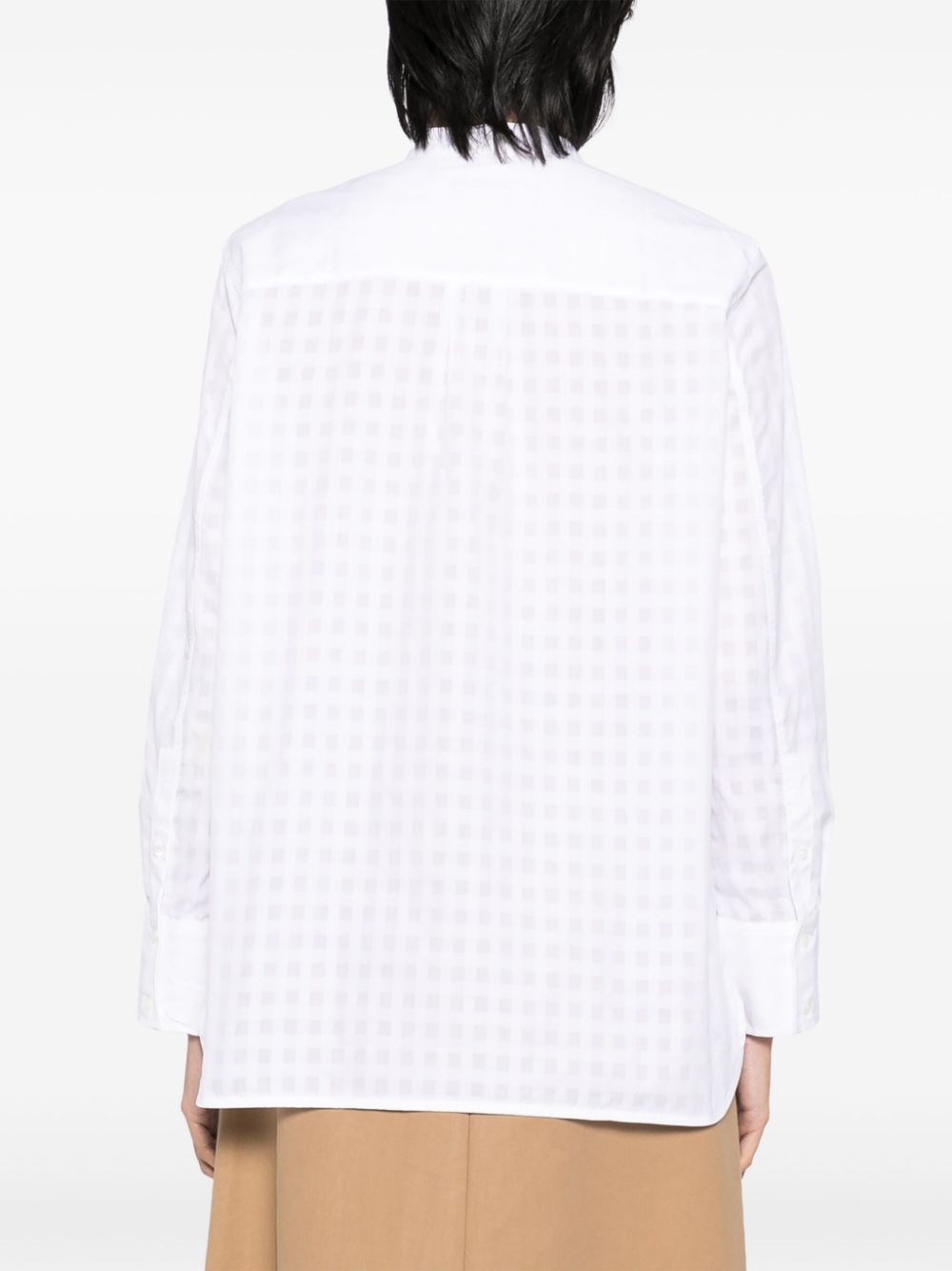 Maison Kitsune grid pattern shirt Women