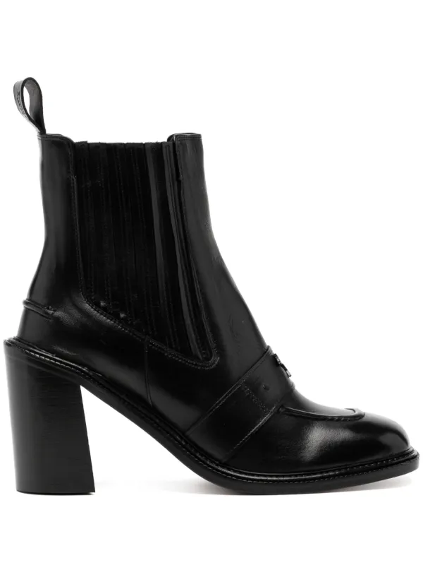 Maison Kitsuné 80mm Loafer Boots | Black | FARFETCH GE Maison Kitsuné 80mm Loafer Boots | Black | FARFETCH GE