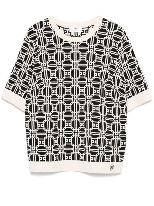 Haut à motif monogrammé - Elisabetta Franchi - Modalova