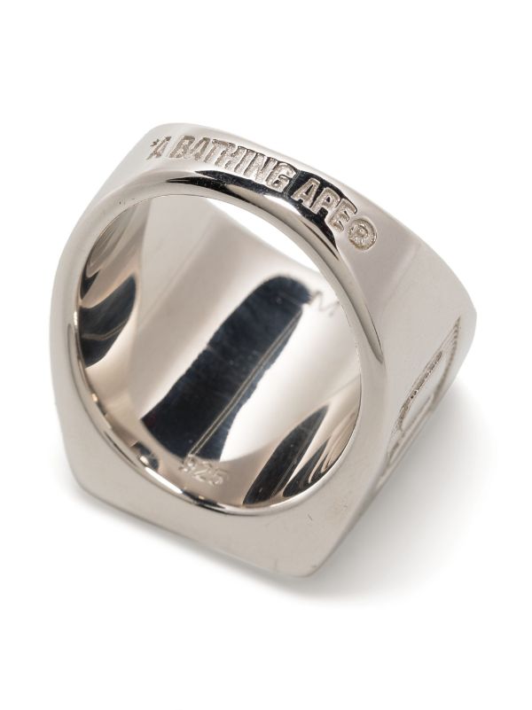 A BATHING APE® Camo Signet Ring | Silver | FARFETCH PL