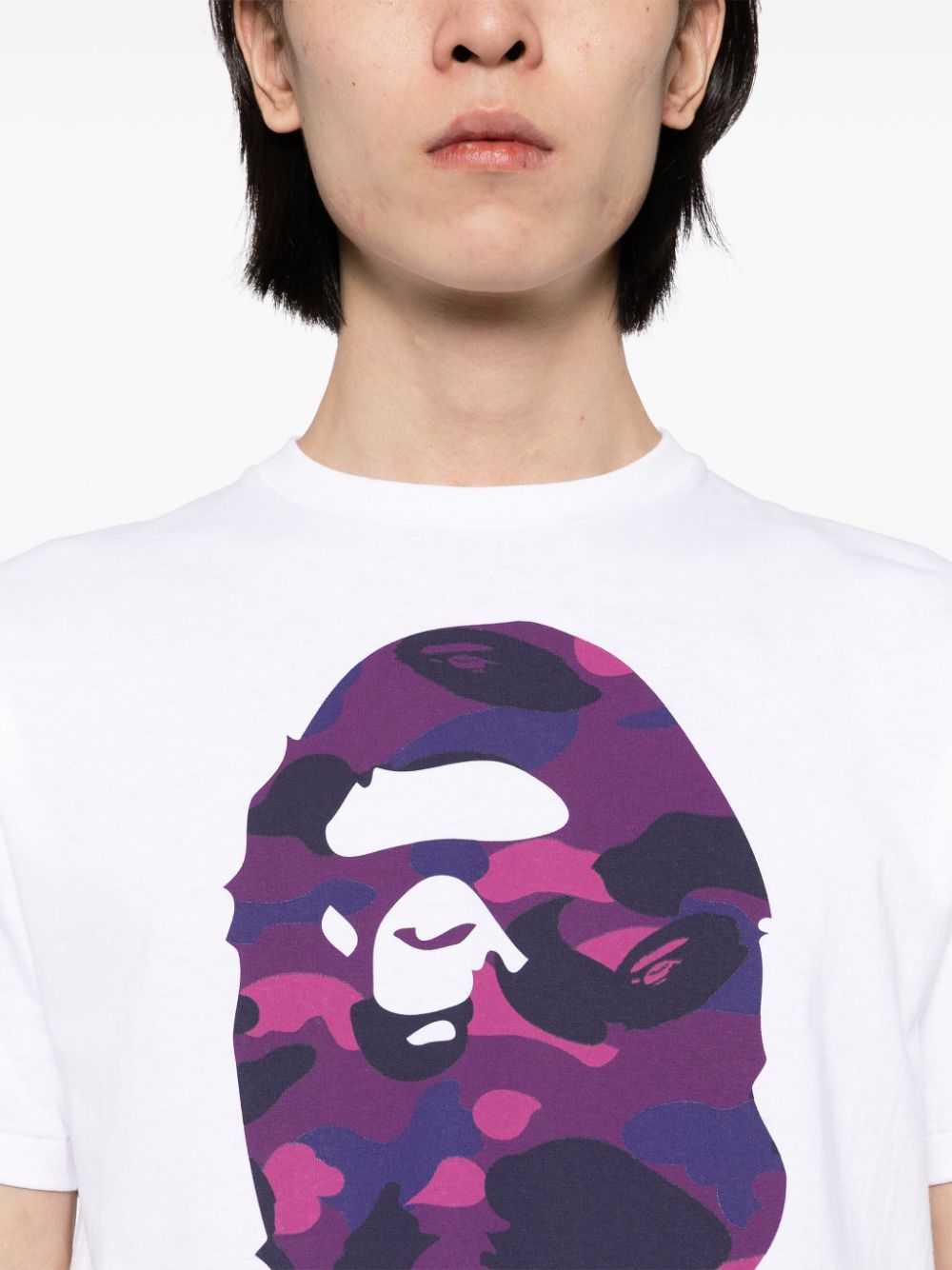 Shop A Bathing Ape Camo-logo T-shirt In White