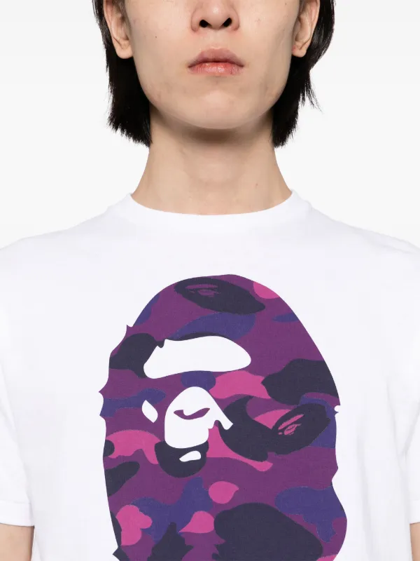 A BATHING APE camo logo T shirt White FARFETCH CA