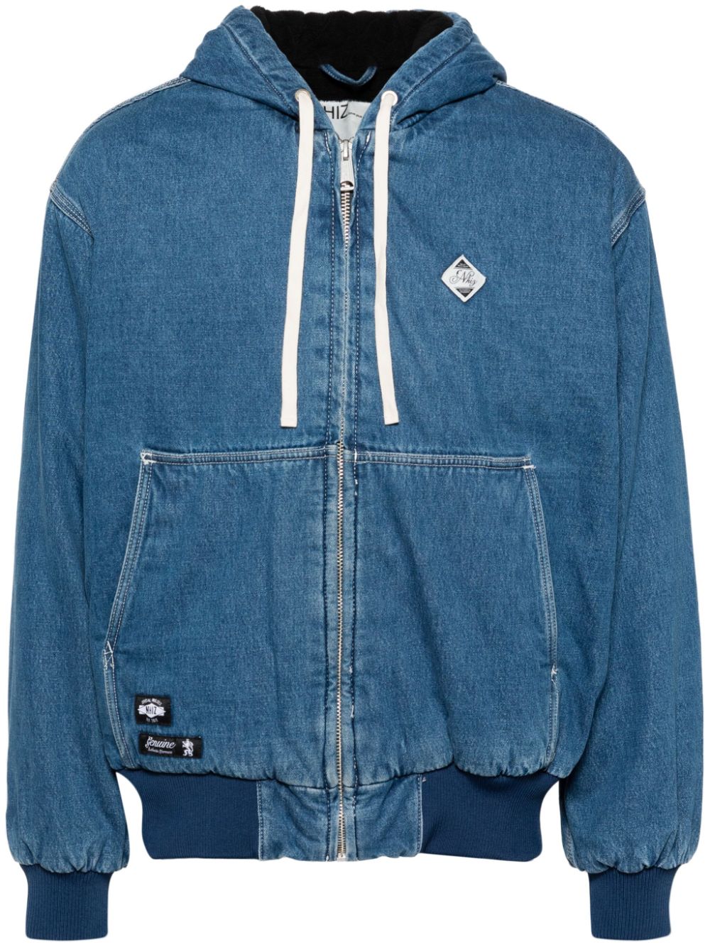 izzue denim hooded jacket - Blue