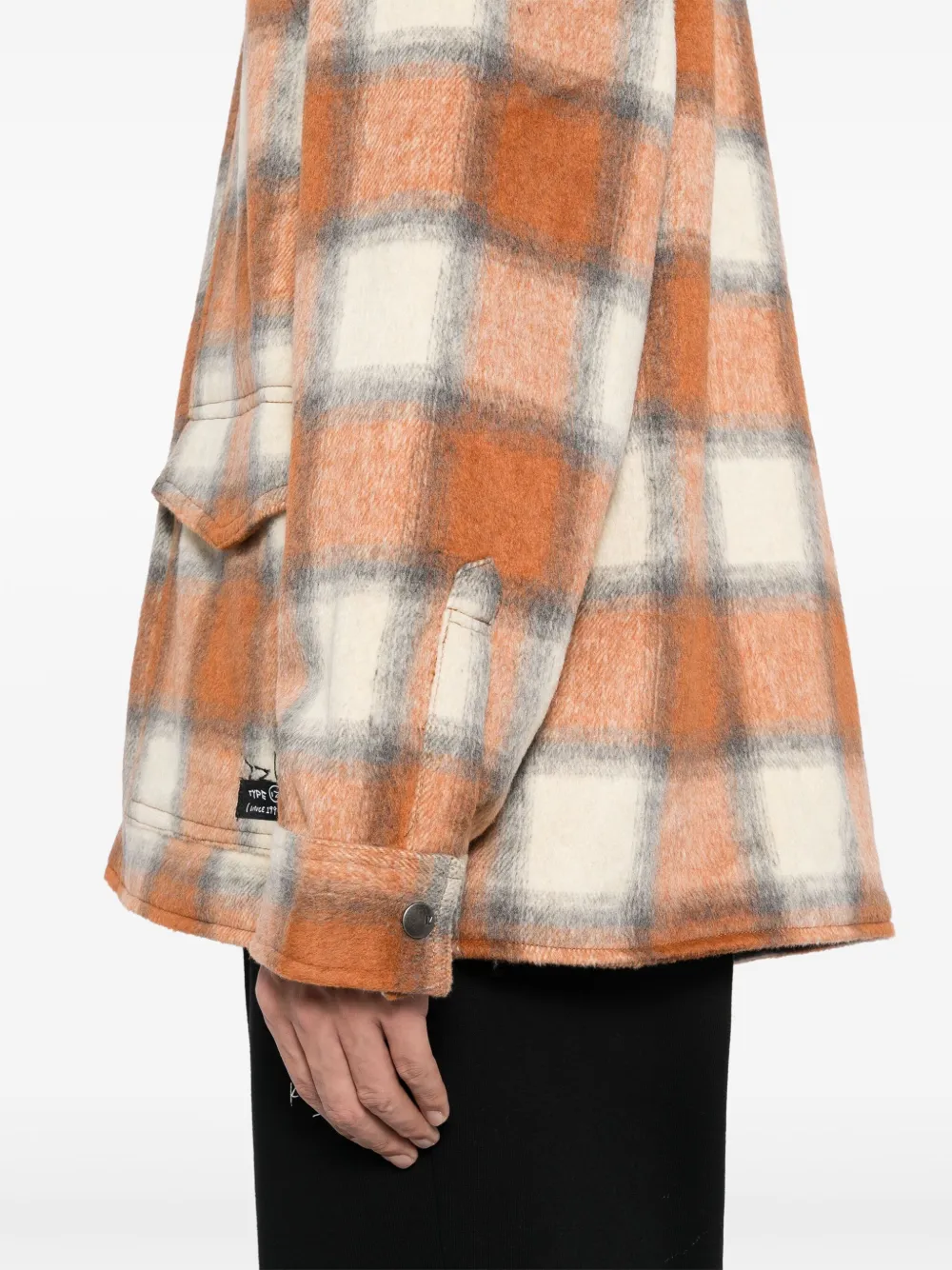 izzue Geruit jack met capuchon Oranje
