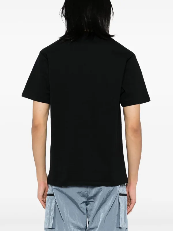 A BATHING APE® logo-print T-shirt | Black | FARFETCH