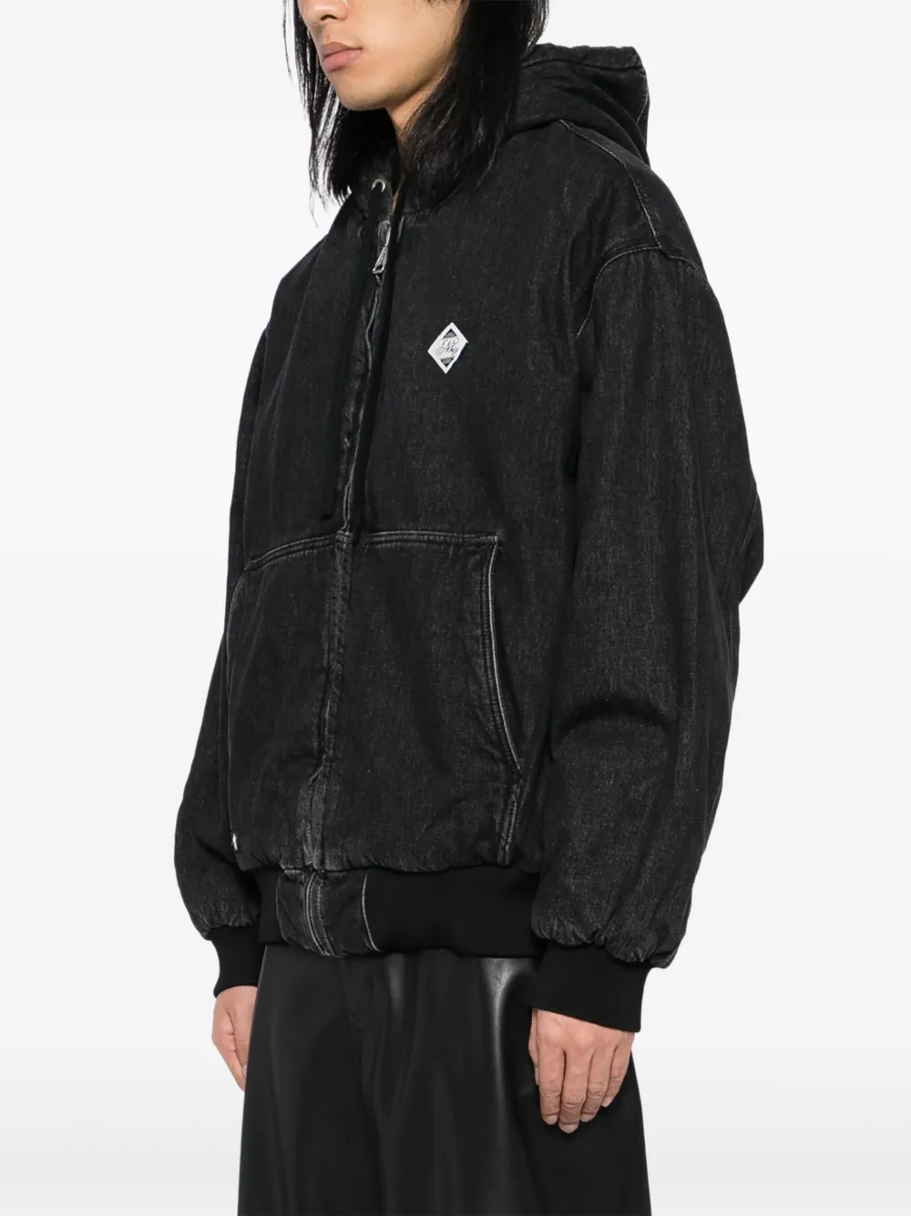 izzue Jack met capuchon en logopatch Zwart