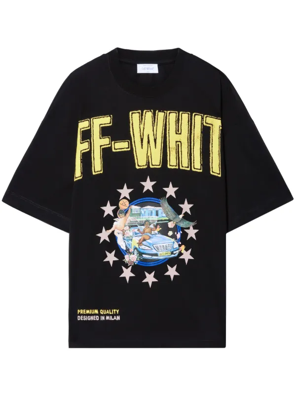 送料無料 Off-White JP FARFETCH | ブラック | Tシャツ Over Star Fresco トップス