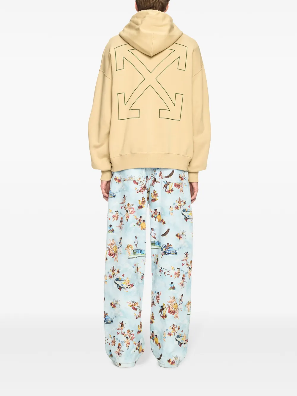 Off-White Banknote Arrow hoodie Beige