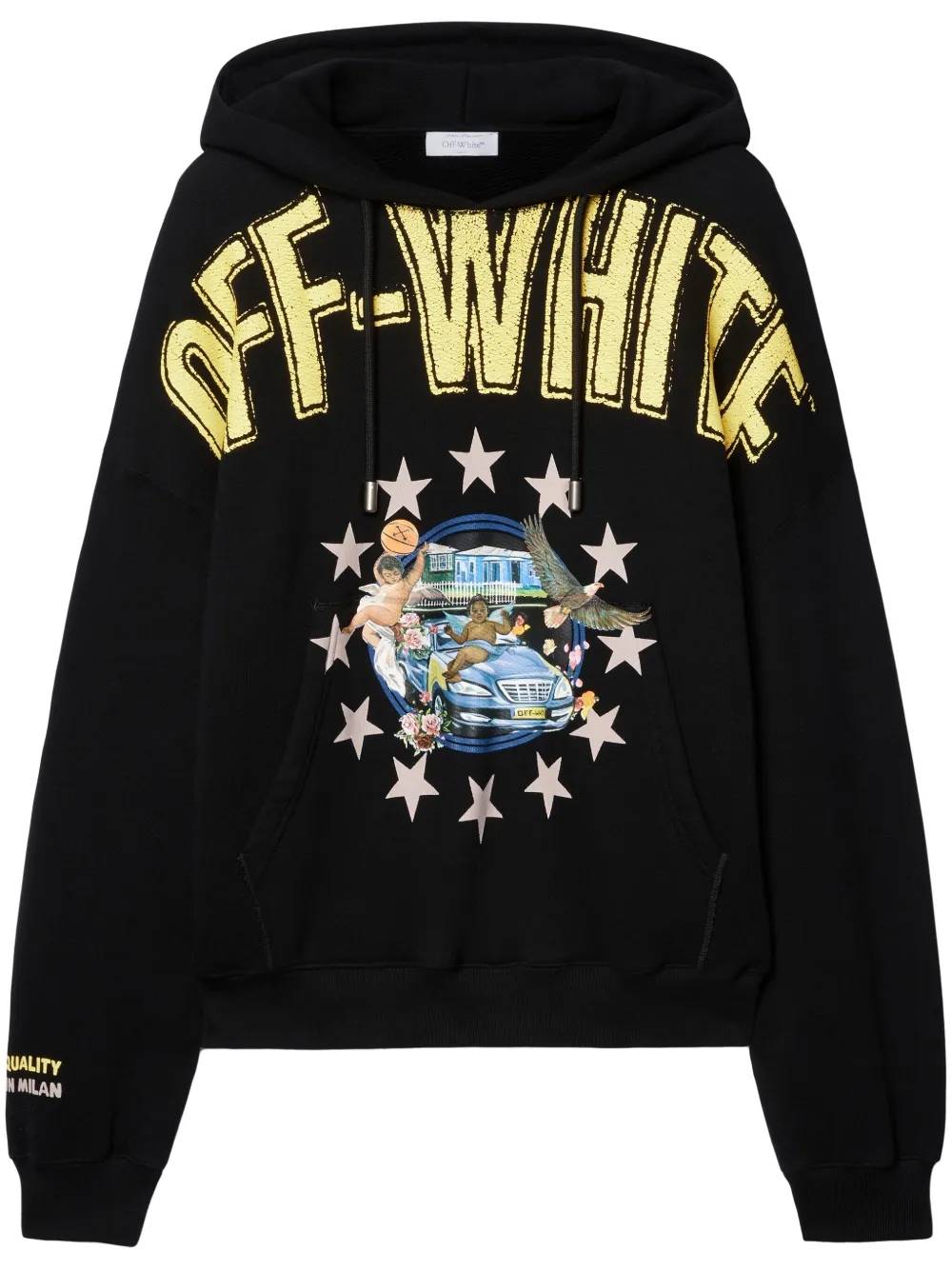 Off-White Fresco Star パーカー - ブラック Off-White Fresco Star パーカー - ブラック