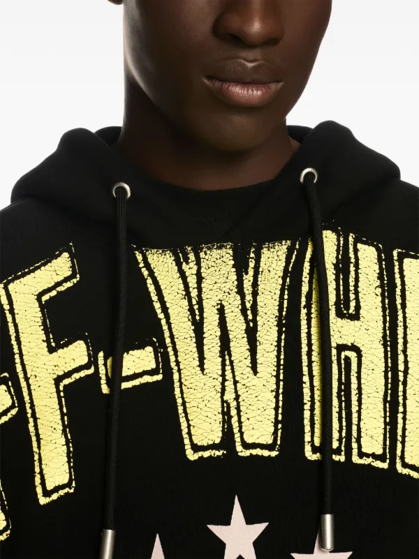 【関税込み】Off-White ブラック Fresco フーディ Off-White Fresco Star Hoodie | Black | FARFETCH