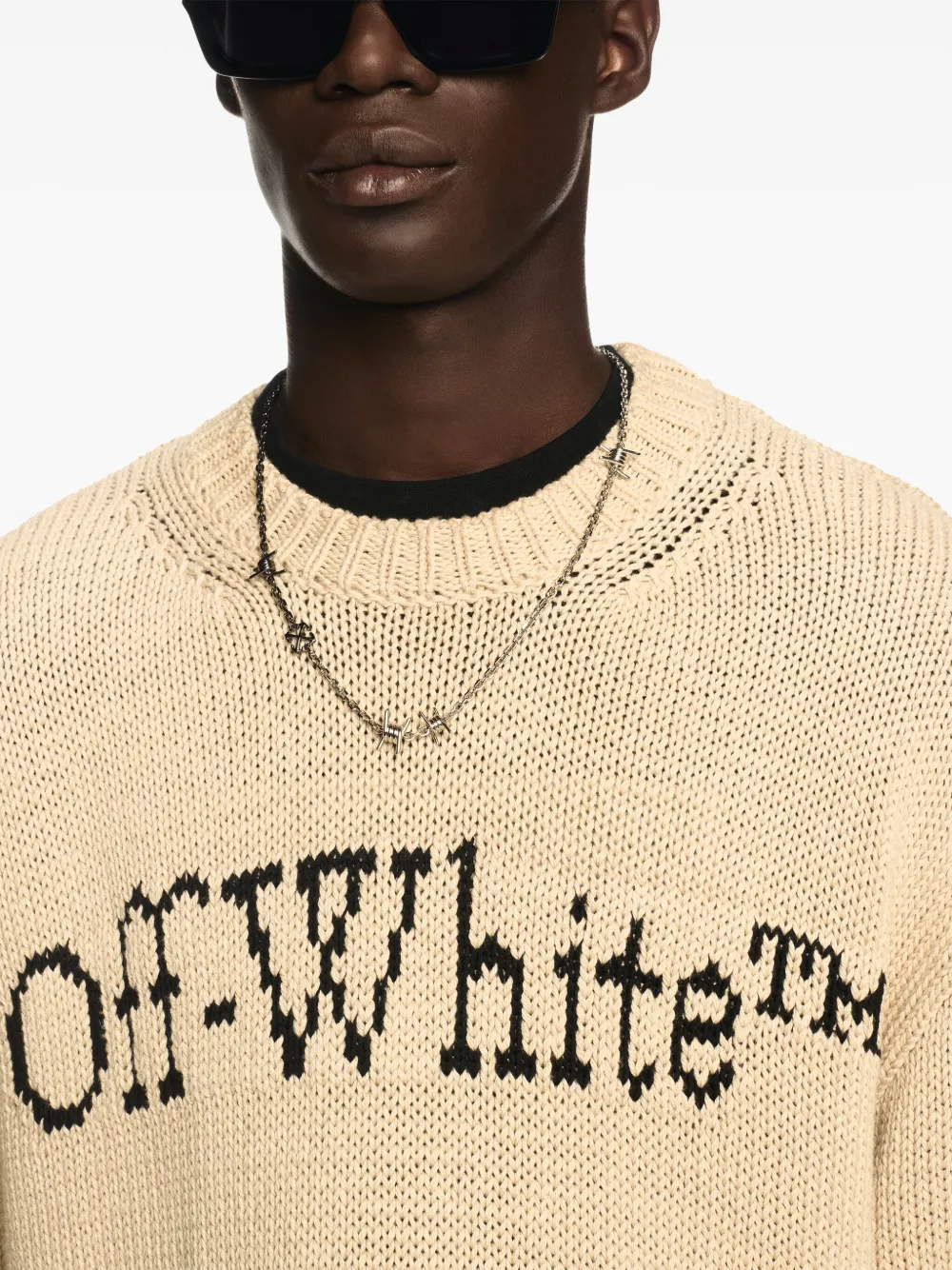 Off-White Bookish trui Beige