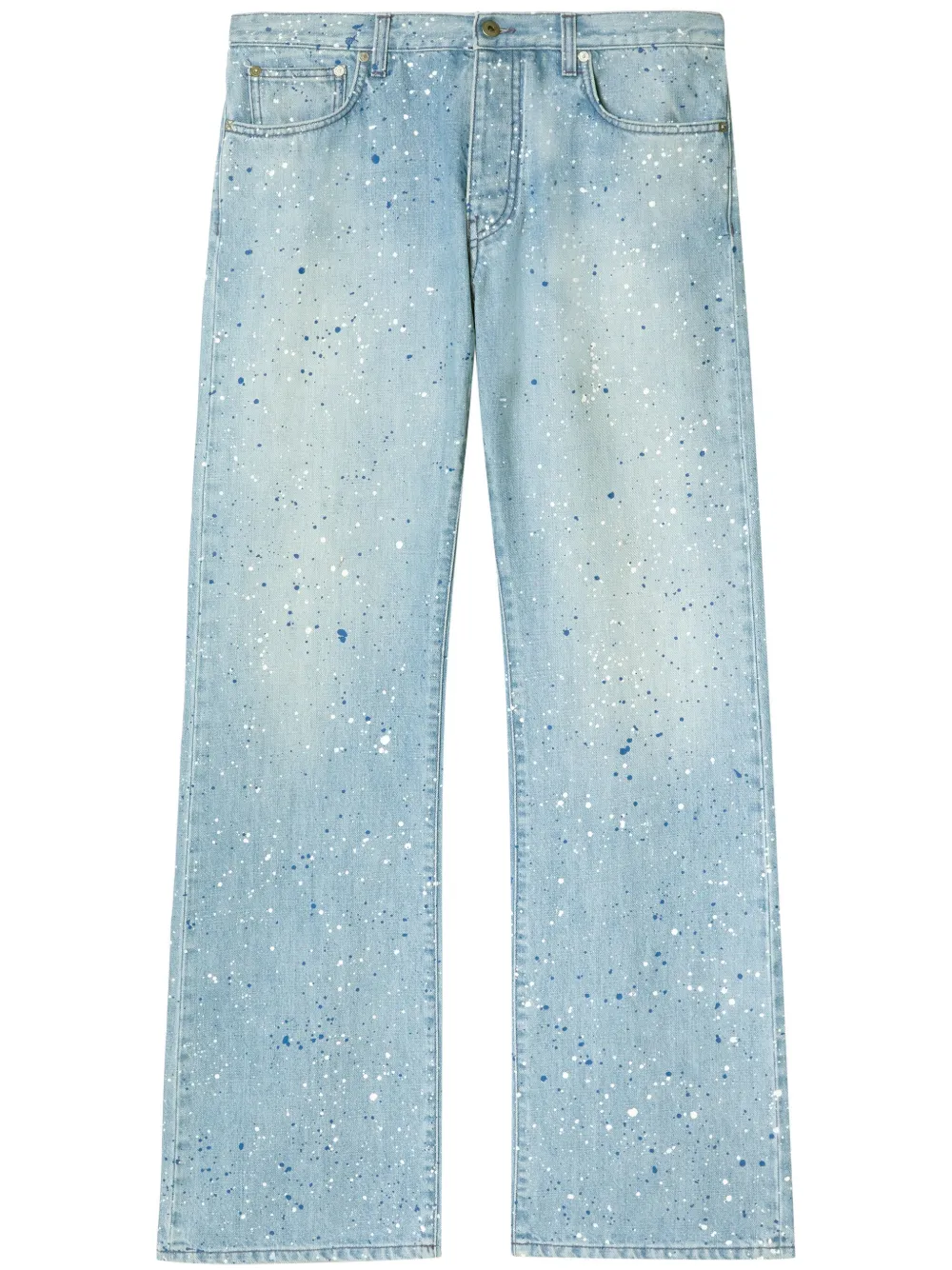 paint-splatter jeans