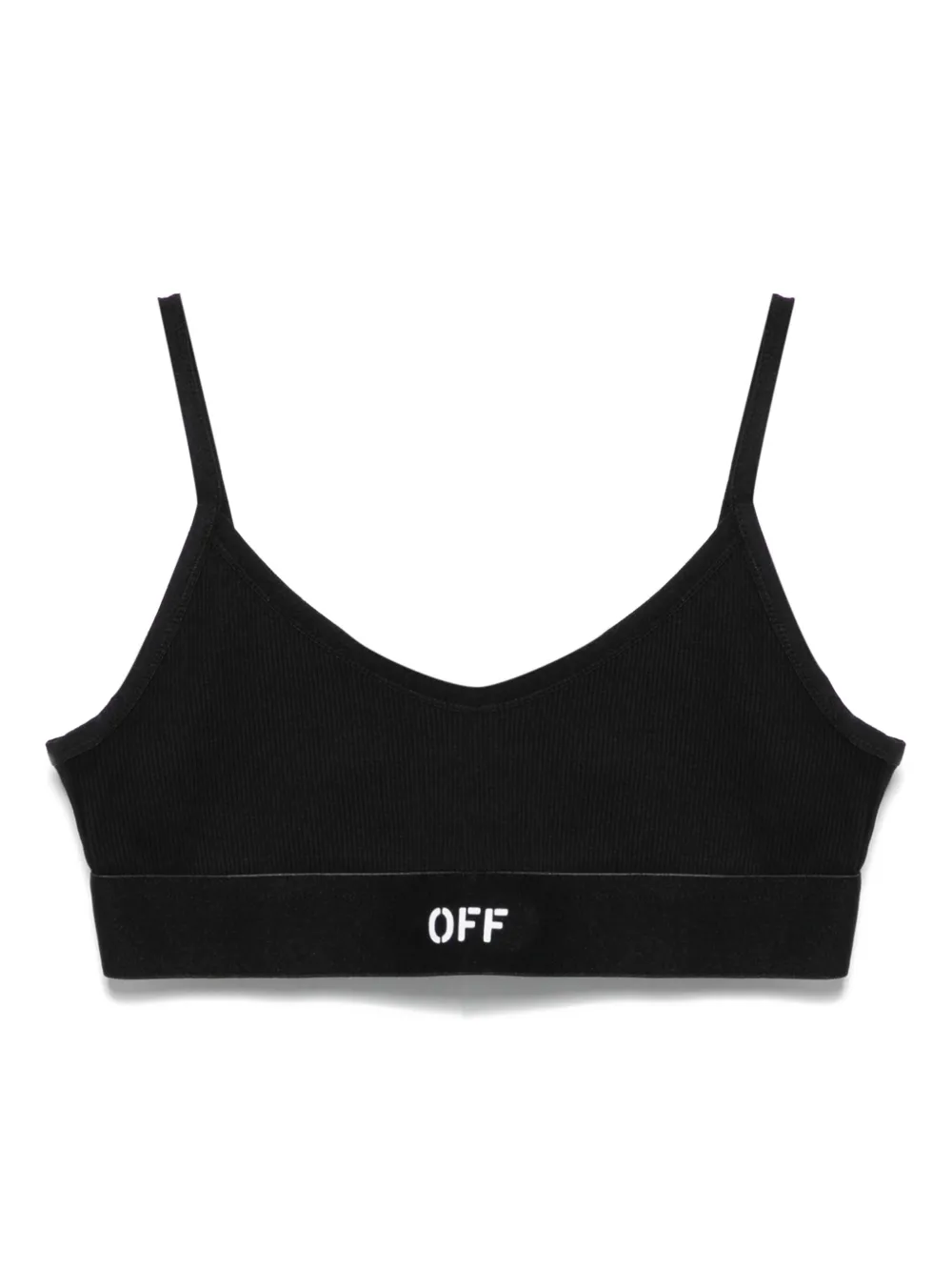 Off-White ribbed bra