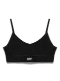 Off-White ribbed bra - Black