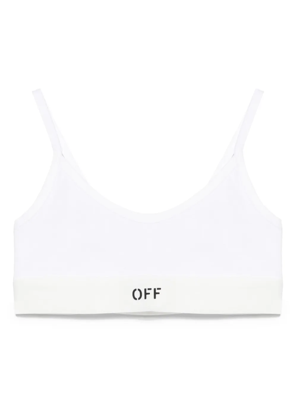 Off-White ribbed bra