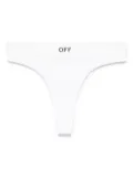 Off-White ribbed thong