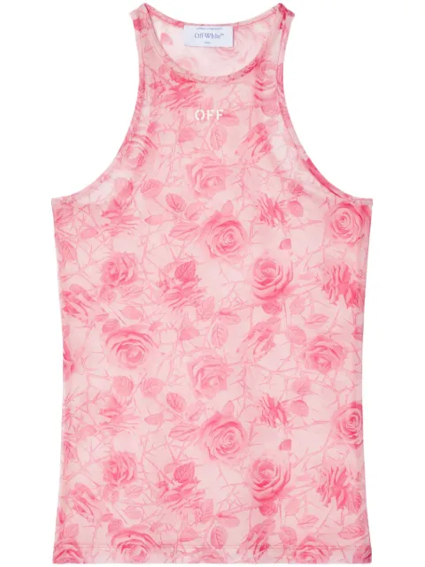 Off-White Off Stamp Roses tank top