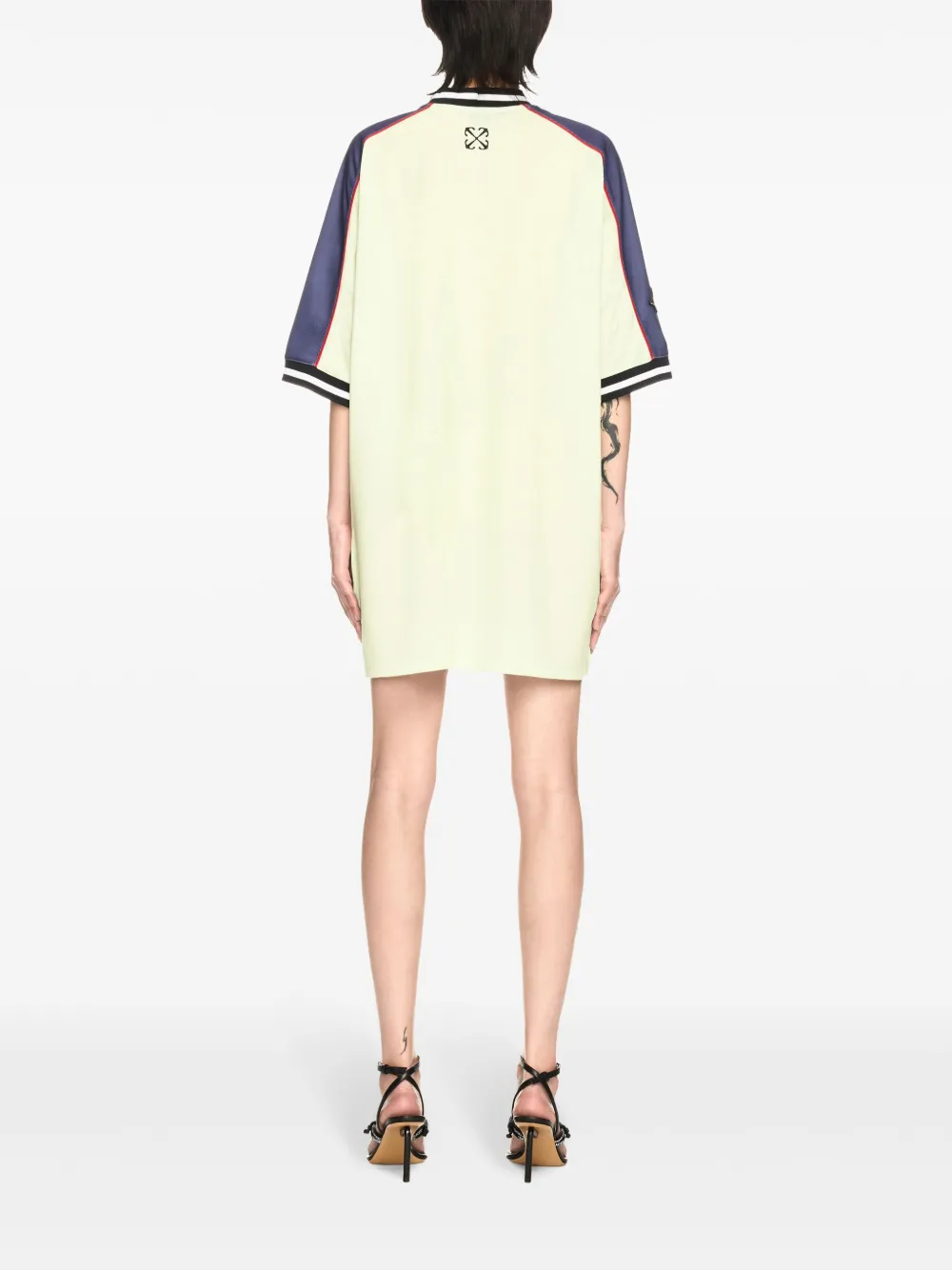 Off-White Soccer mini-jurk Geel