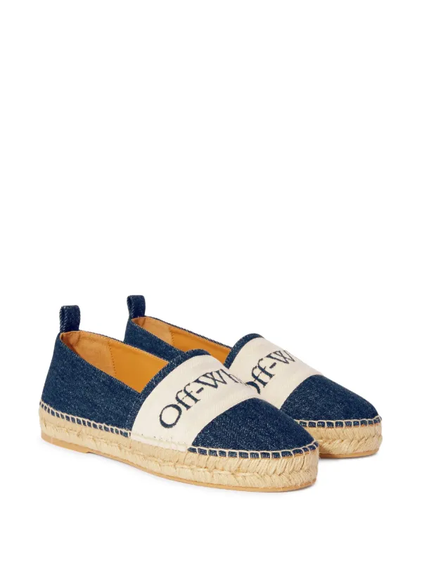 Off-White Bookish エスパドリーユ | ブルー | FARFETCH JP