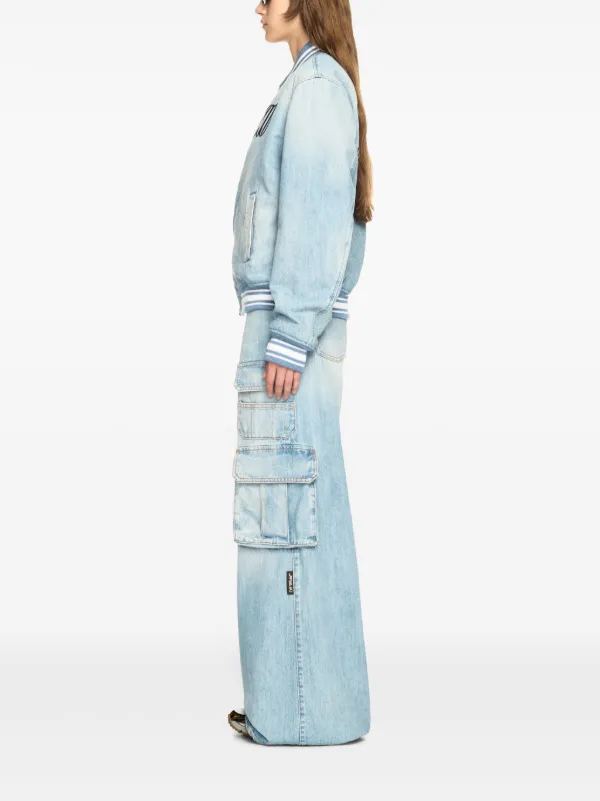 【関税込み】Off-White ブルー Over カーゴジーンズ Off-White ワイド カーゴジーンズ | ブルー | FARFETCH JP